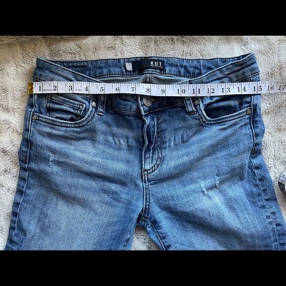KUT from the kloth ankle raw hem straight leg jeans size 4 - Picture 11 of 15
